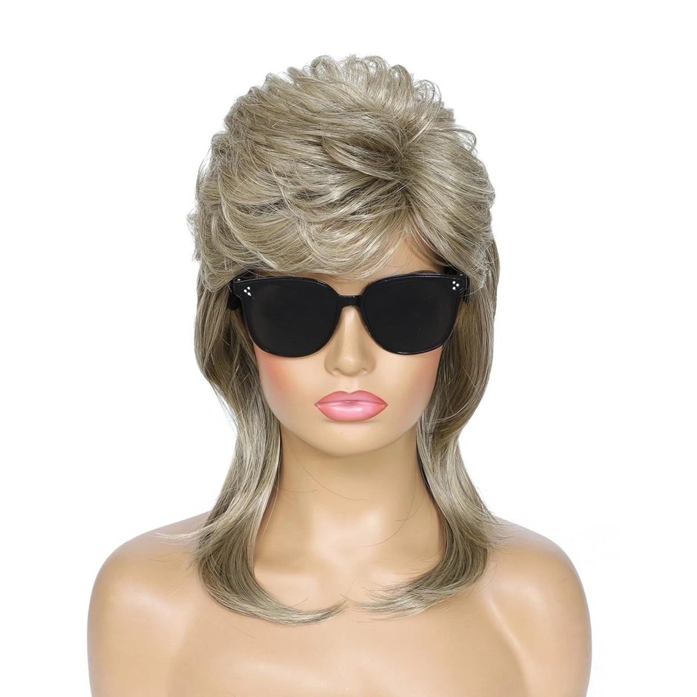Kavsni - Blonde Mullet‎ Wig (K-2057-4/24) - 80s Costume Cosplay Hair
